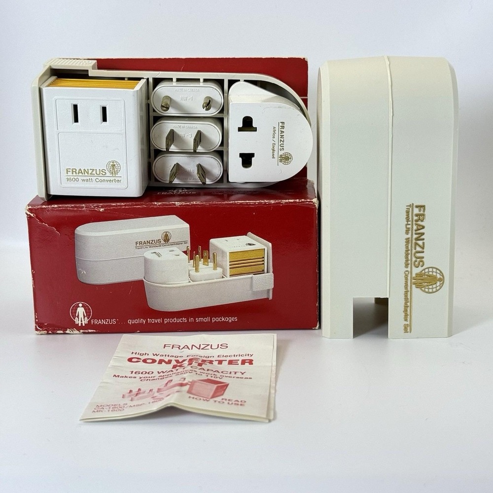 VTG Franzus MK-1600 Travel-Lite 1600W Converter Adapter Kit USA to 220V Travel S